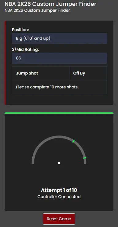 NBA 2k26 Premium Custom Jumpshot Recommender