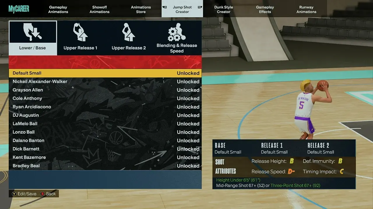 NBA 2K23 Best Custom Jumper Creator